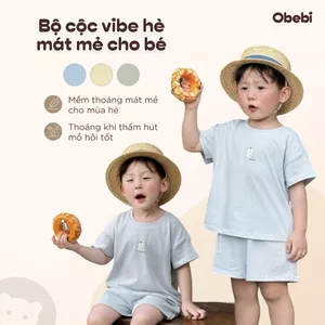 Bộ Cộc In Hình Cho Bé Obebi Đáng Yêu CHo Bé Trai Bé Gái Từ 6 - 22kg BC378