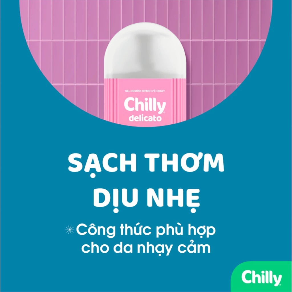 [SẠCH DỊU TIỆN LỢI] Combo dung dịch vệ sinh Chilly Delicato 200ml+Khăn Freso chạm nhẹ dịu êm, sạch nhanh tiện lợi