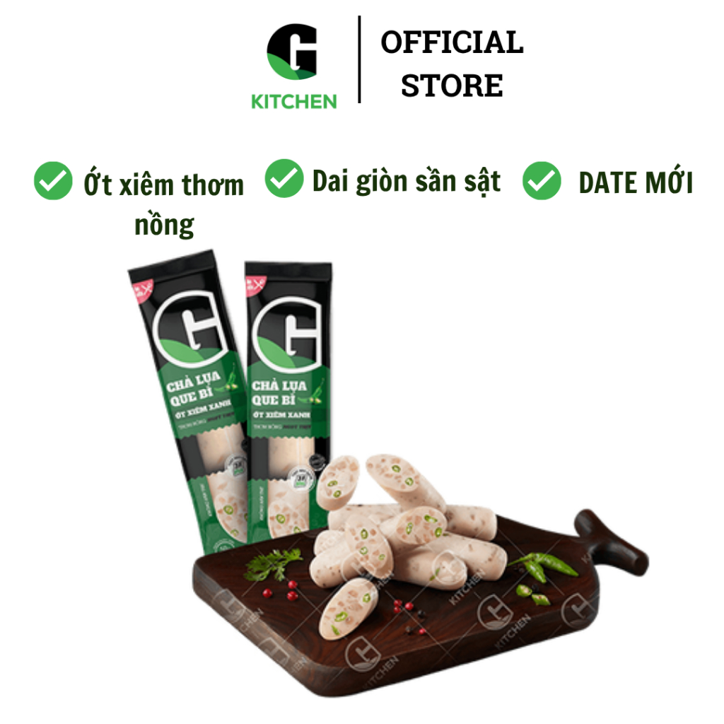 Chả Lụa Que Bì Ớt Xiêm Xanh G Kitchen 200g/ 50g [Giao HCM]