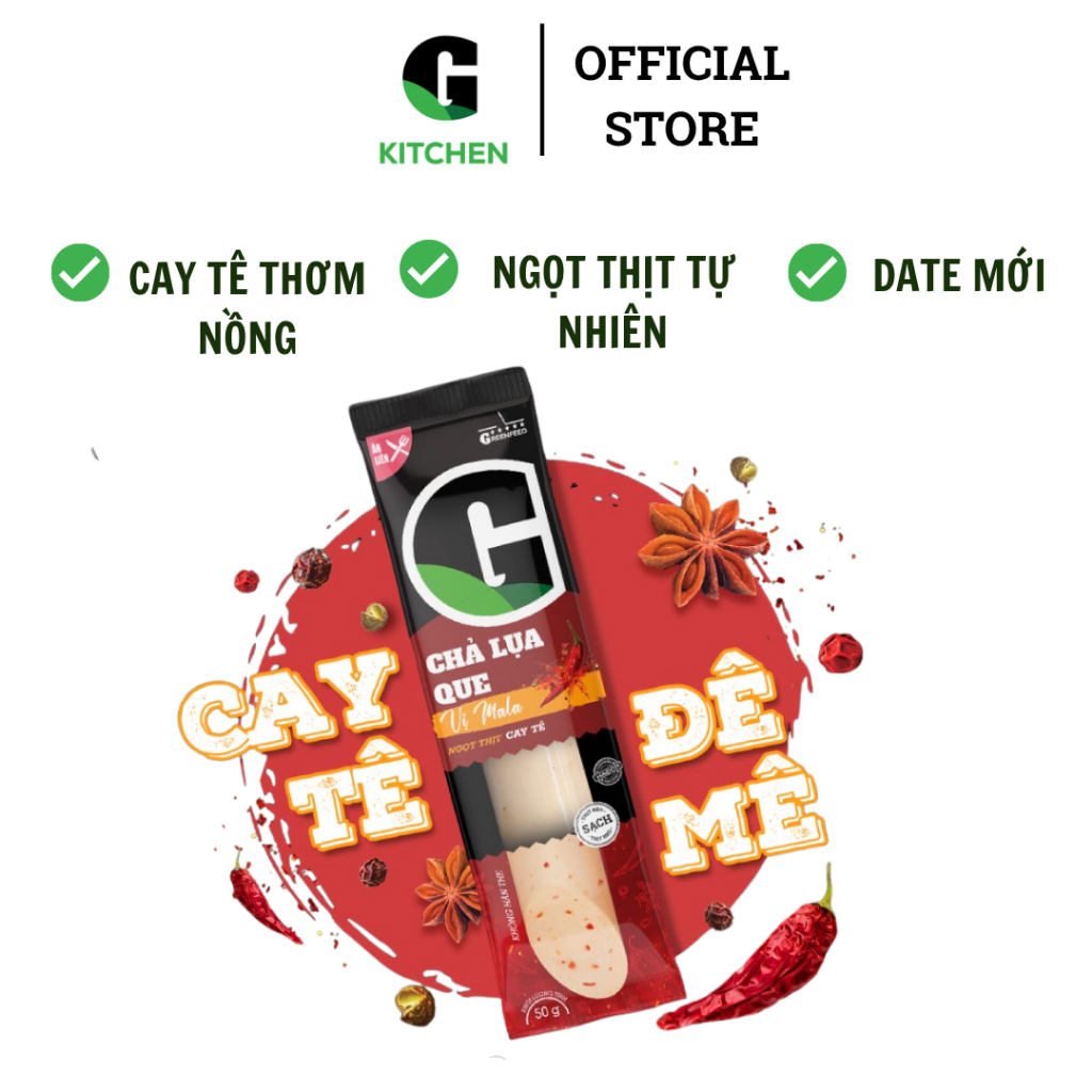 Chả lụa que vị MALA G Kitchen 50g [Giao HCM]