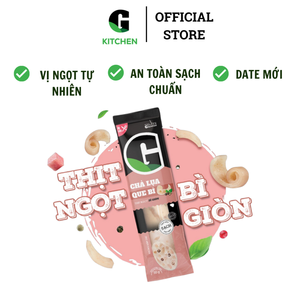 Chả lụa que bì G Kitchen 50g [Giao HCM]