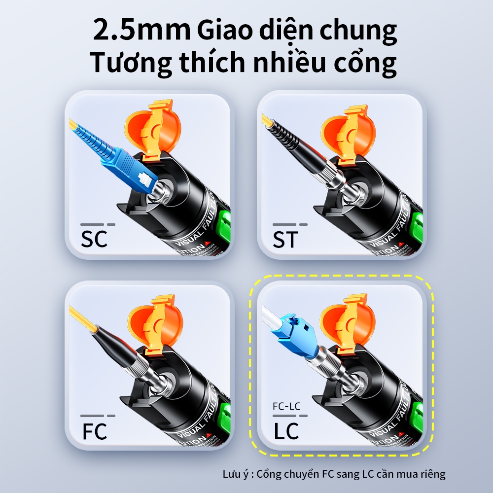 But Soi Quang 10KM Laser 650nm Do Loi Cap Quang FTTH