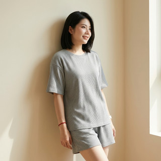Bộ Mặc Nhà Nữ Thun Tổ Ong Cao Cấp Form Oversize Áo Cộc Tay Quần Short Trẻ Trung Năng Động [ NP BN002]