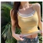 Áo Hai Dây Phối Màu Mùa Hè RANSHI Vải Cotton Mịn Mát Co Giãn Ôm Body Năng Động Quyến Rũ - RA368