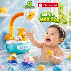 Đồ Chơi Nhà Tắm Cho Bé BỐ KHỦNG LONG Vịt Phun Nước Có Vòi Sen Vui Nhộn Đồ Chơi Cho Bé Vịt Thả Bồn Tắm Vòi Sen Bông Hoa