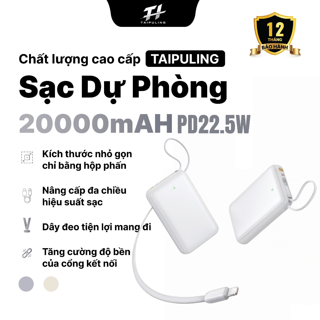 sạc dự phòng 2026 phiên bản mới dung lượng lớn 20000mAh, 45W mini nhỏ gọn tiện lợi,IP17 X212/X412