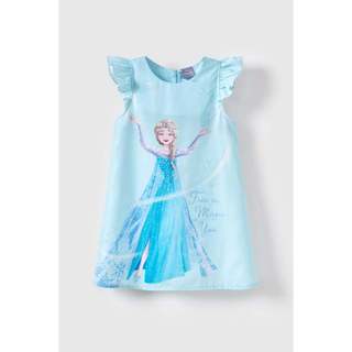 Đầm thun ngắn tay Elsa bé gái bản quyền Disney Rabity 550.127