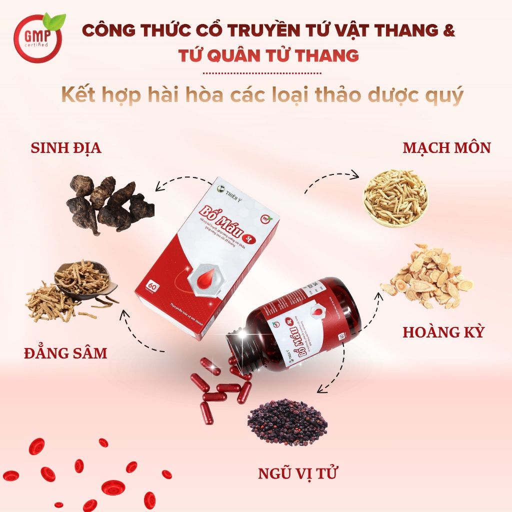 Bổ Máu ST - Hỗ Trợ Tăng Cường Sức Khỏe Phụ Nữ | Giảm Mệt Mỏi, Hỗ Trợ Duy Trì Chu Kỳ Kinh Nguyệt - Thiên Ý Pharma