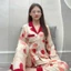 Đồ Bộ Pyjama Tay Dài Quần Dài Lụa Cao Cấp Size 45-78kg Sang Trọng Thoải Mái Chất Liệu Mềm Mịn Không Nhăn