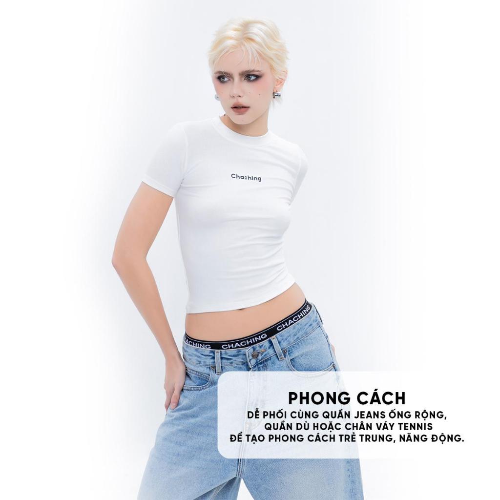 [MUA 2 GIẢM 5%] Áo Baby Tee Thun Ôm Body ChaChing, Áo Baby Tee Form Ôm Tay Ngắn, Chất Thun Borip