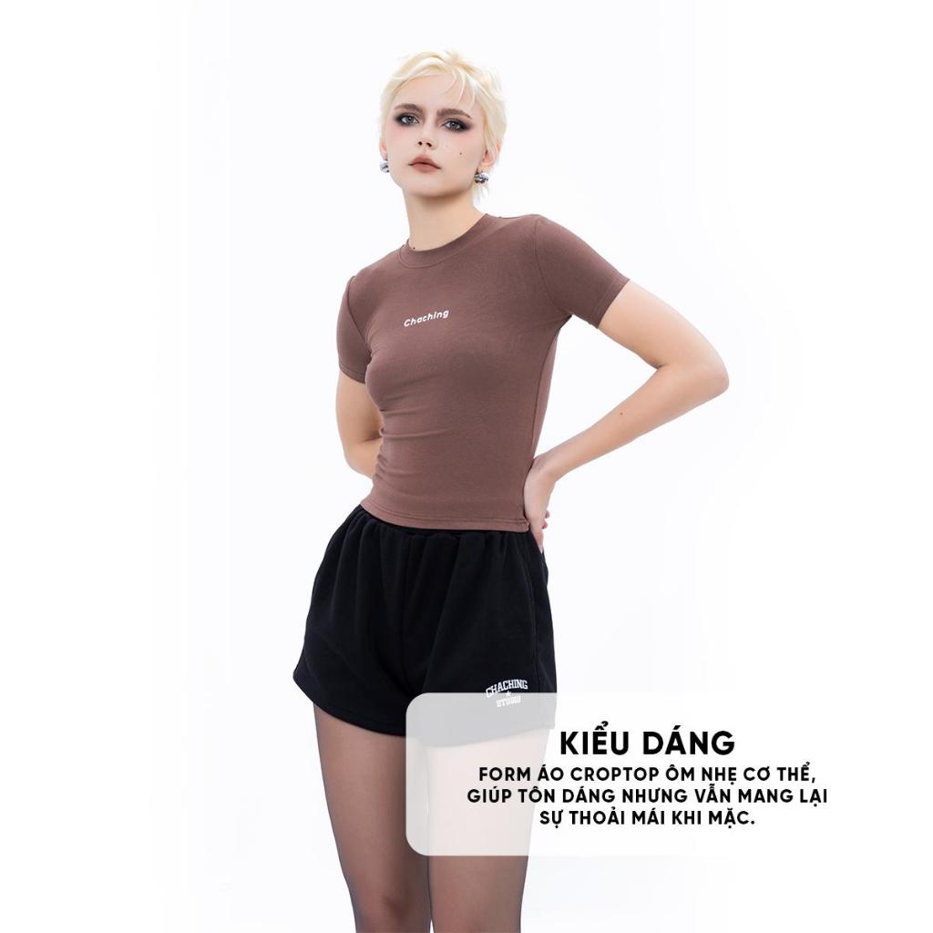 [MUA 2 GIẢM 5%] Áo Baby Tee Thun Ôm Body ChaChing, Áo Baby Tee Form Ôm Tay Ngắn, Chất Thun Borip