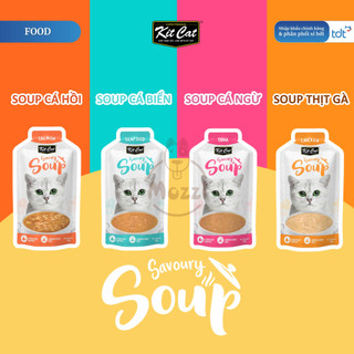 [Túi 6 gói] Pate cho mèo KitCat Savoury Soup dạng súp nhiều nước Gói 50g