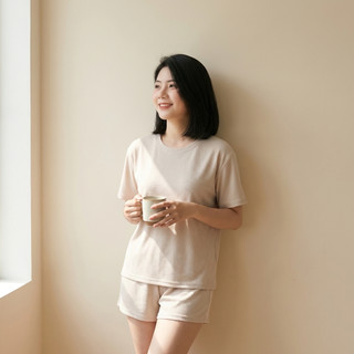 Set Đồ Bộ Nữ Form Rộng Waffle Cao Cấp Áo Tay Lỡ Quần Short Basic Mặc Nhà Đi Chơi Style Hàn Quốc [NP BN002]