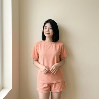 Set Đồ Bộ Nữ Form Rộng Waffle Cao Cấp Áo Tay Lỡ Quần Short Basic Mặc Nhà Đi Chơi Style Hàn Quốc [NP BN002]