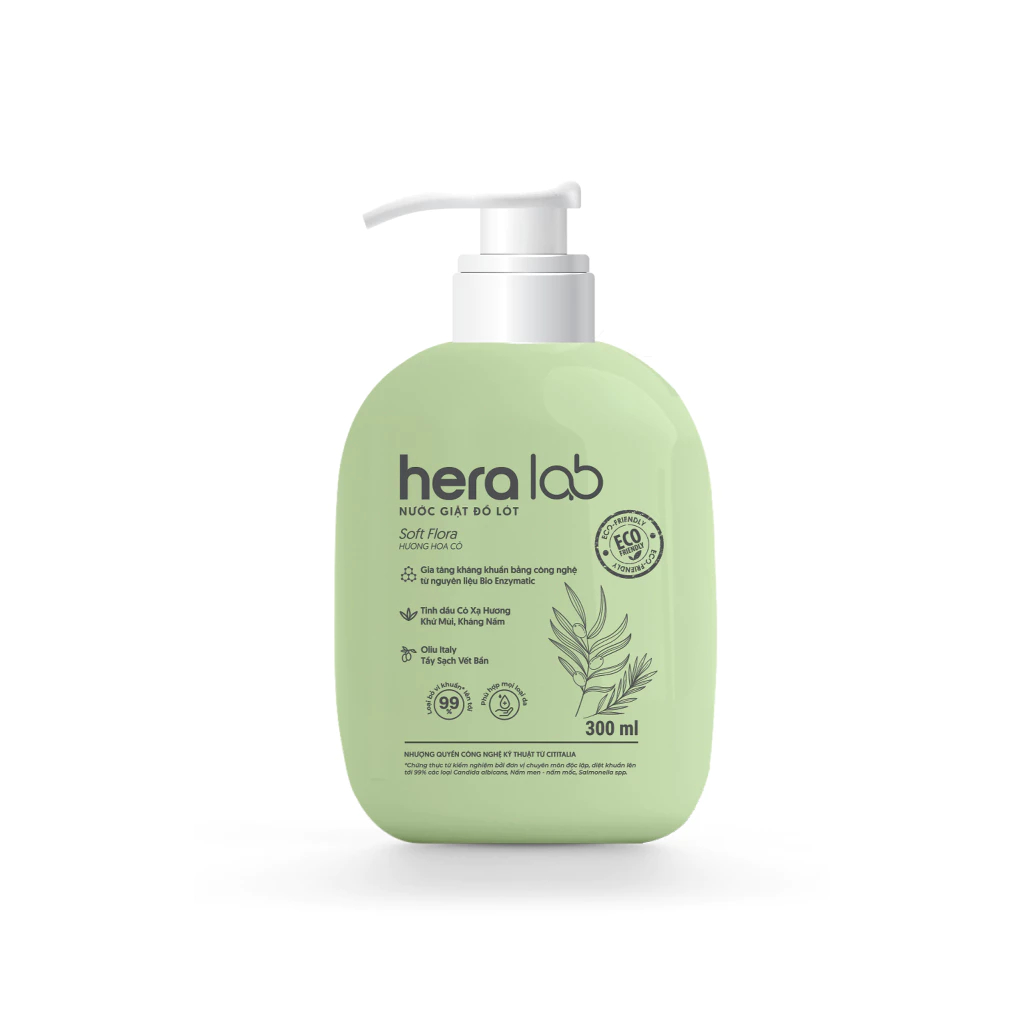 Nước giặt đồ lót chuyên dụng HeraLab 300ml hỗ trợ kháng khuẩn