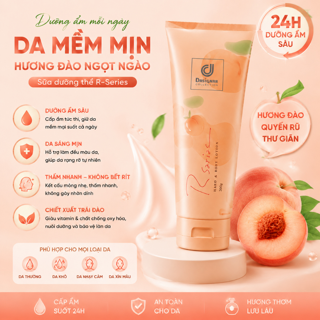 🍑 Sữa Rửa Mặt Đào Thiên Nhiên – Làm Sạch Sâu, Kiểm Soát Dầu, Giảm Mụn, Dưỡng Ẩm Cho Da Mịn Màng Rạng Rỡ