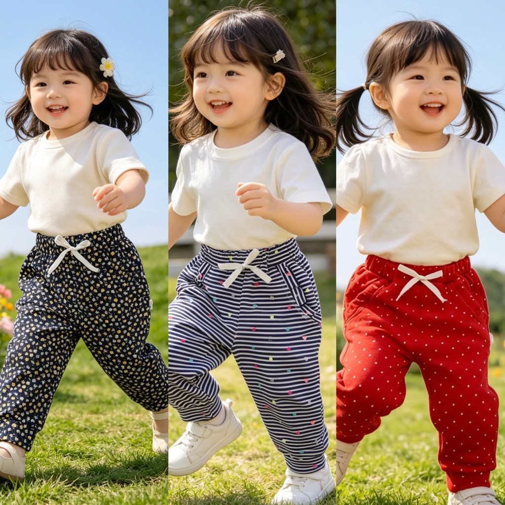 Quần Dài Bé Gái Nỉ Da Cá Beboong 268A Mềm Mịn Co Giãn Thoải Mái Size 80-130 (9-25kg)