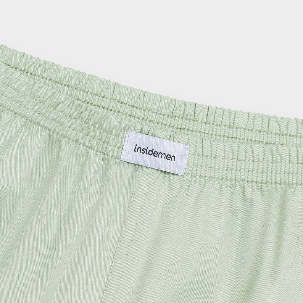 Quần short nam mặc nhà 100% Cotton Insidemen mát mẻ, khô thoáng, phần lưng chun không hằn ISO8000H0