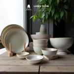 Bộ bát đĩa, set bàn ăn gốm sứ Bát Tràng cao cấp - Hàng nghệ nhân thủ công cho gia đình nhiều người ăn - Làng Gốm — ảnh 5