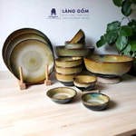 Bộ bát đĩa, set bàn ăn gốm sứ Bát Tràng cao cấp - Hàng nghệ nhân thủ công cho gia đình nhiều người ăn - Làng Gốm — ảnh 2