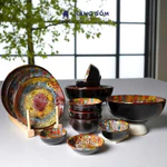 Bộ bát đĩa, set bàn ăn gốm sứ Bát Tràng cao cấp - Hàng nghệ nhân thủ công cho gia đình nhiều người ăn - Làng Gốm — ảnh 7