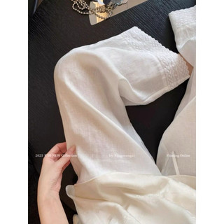 Quần nữ ống đứng vải lanh trắng