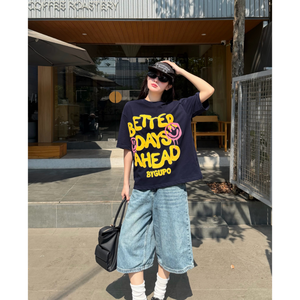 Áo Thun Oversize 280GSM In Phồng GUPO Local Brand Unisex Form Rộng Thời Trang TS036