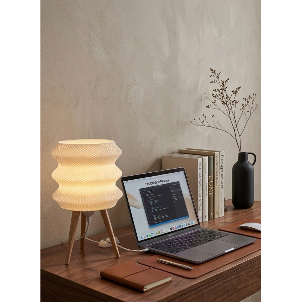 Đèn Ngủ Decor RHYTHM LAMP | MIE LIGHT - Đèn In 3D Dáng Sóng Tầng, Đèn Bàn Nghệ Thuật Ánh Sáng Cao Cấp
