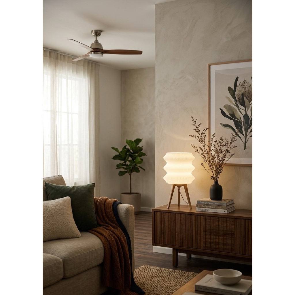 Đèn Ngủ Decor RHYTHM LAMP | MIE LIGHT - Đèn In 3D Dáng Sóng Tầng, Đèn Bàn Nghệ Thuật Ánh Sáng Cao Cấp