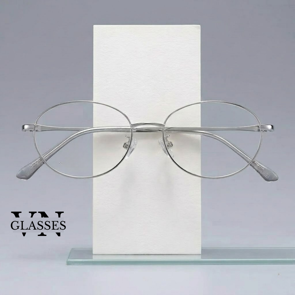 Kính cân Oval gọng kim loại phong cách thanh lịch chống ánh sáng xanh YX023