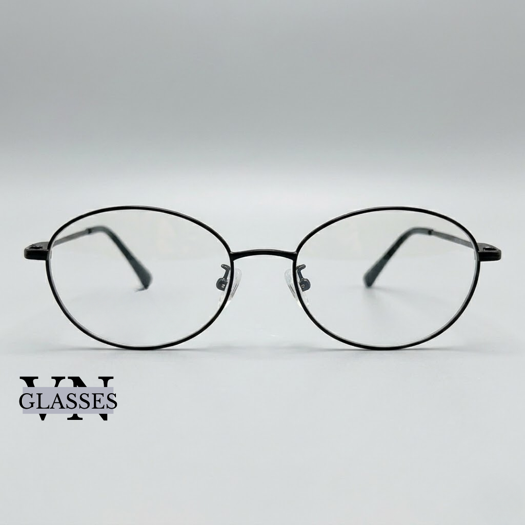 Kính cân Oval gọng kim loại phong cách thanh lịch chống ánh sáng xanh YX023