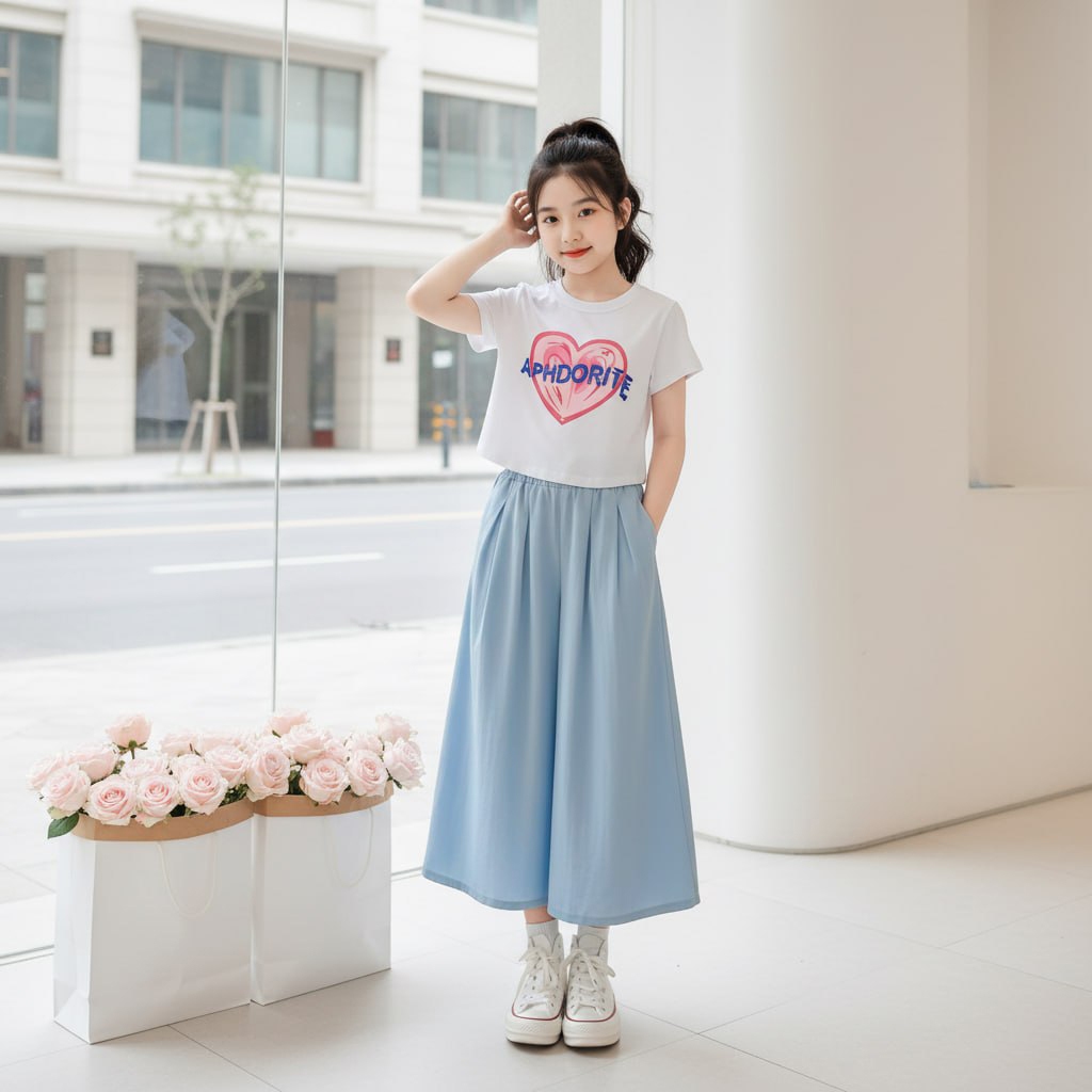 Quần váy gió nhăn cho bé gái size đại BEESHOP H26042