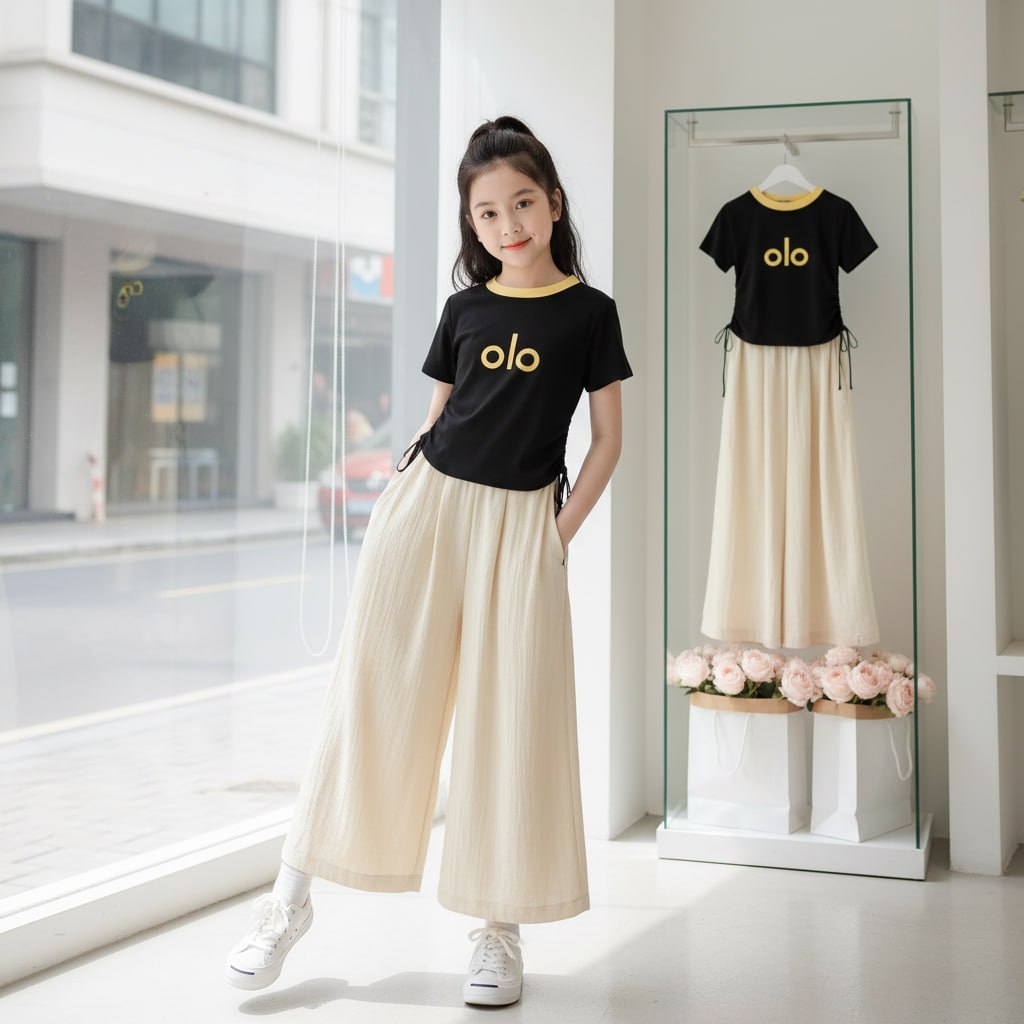 Quần váy gió nhăn cho bé gái size đại BEESHOP H26042