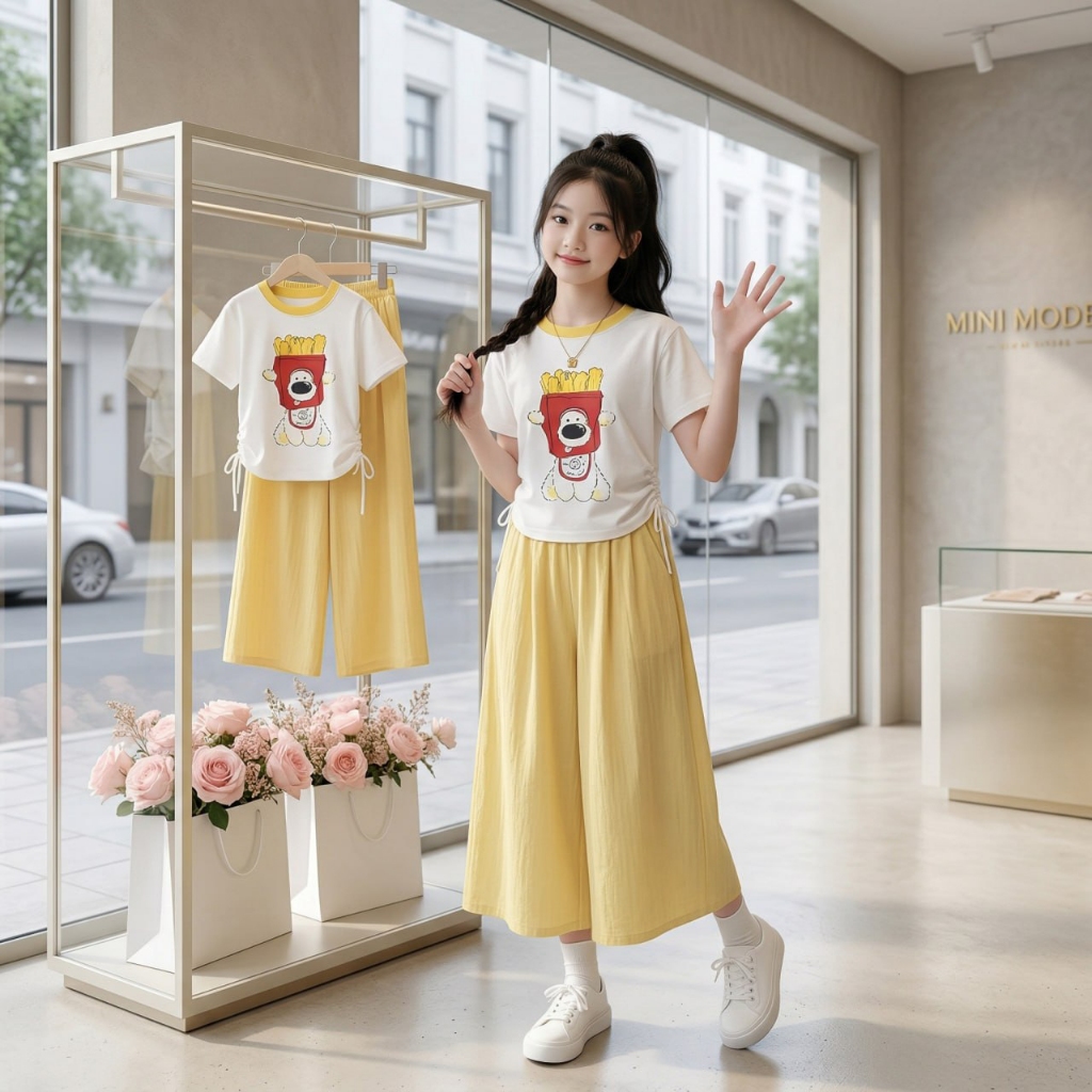 Quần váy gió nhăn cho bé gái size đại BEESHOP H26042
