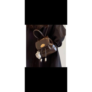 [LM078] Balo Mini Size 23 Dây Rút Miệng Mặt Gấu Da PU (Ảnh và video thật)