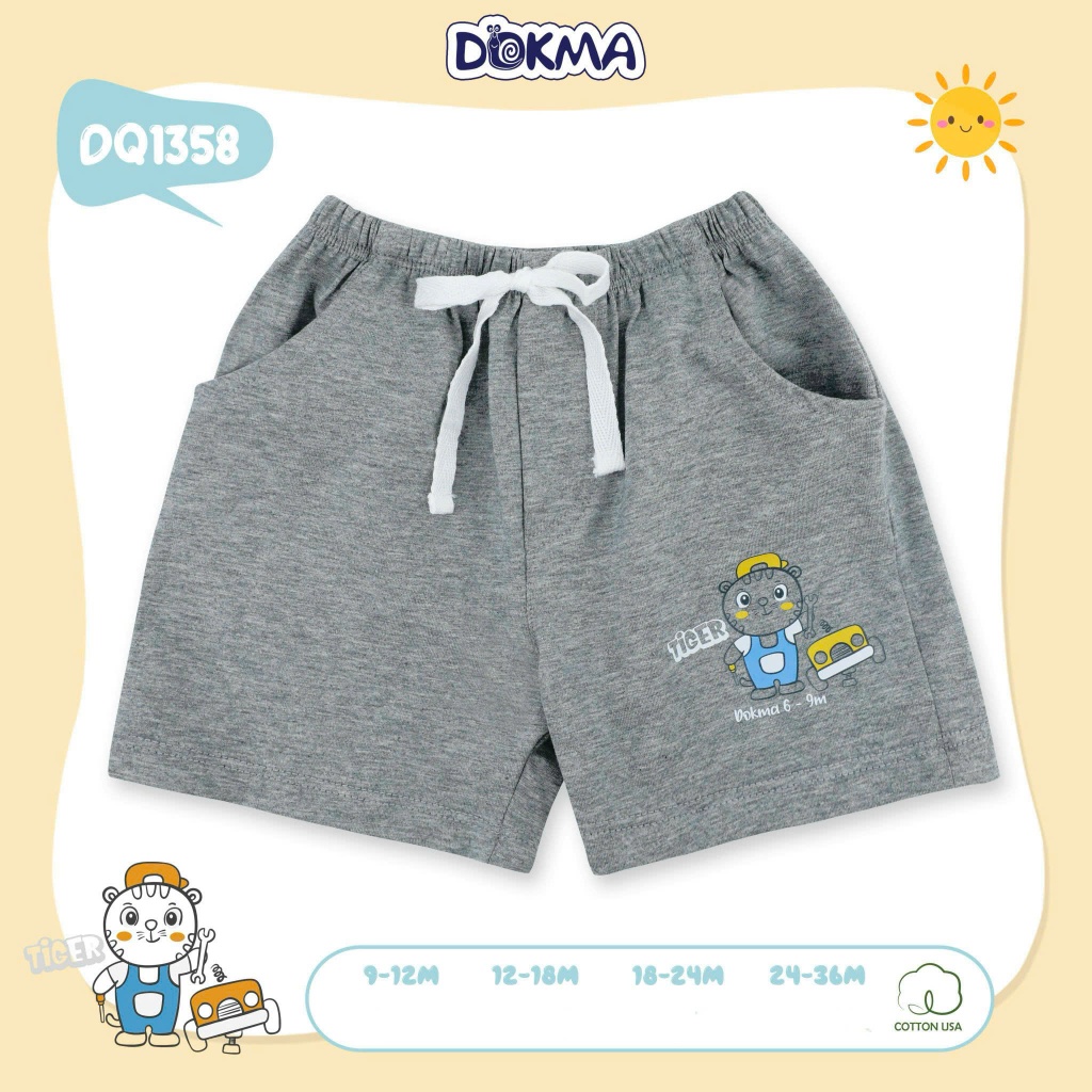 (8-13kg, 6-36M) Quần Cộc Bé Trai Cotton DOKMA DQ1358 DQ2729 DQ2855