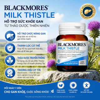 Viên uống hỗ trợ bảo vệ và phục hồi tế bào gan Blackmores Milk Thistle lọ 42 Viên