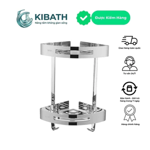 Kệ Góc 2 Tầng Nhà Tắm INOX 304 Cao Cấp, Kệ Treo Tường Đựng Đồ Phòng Tắm Chống Gỉ Sét