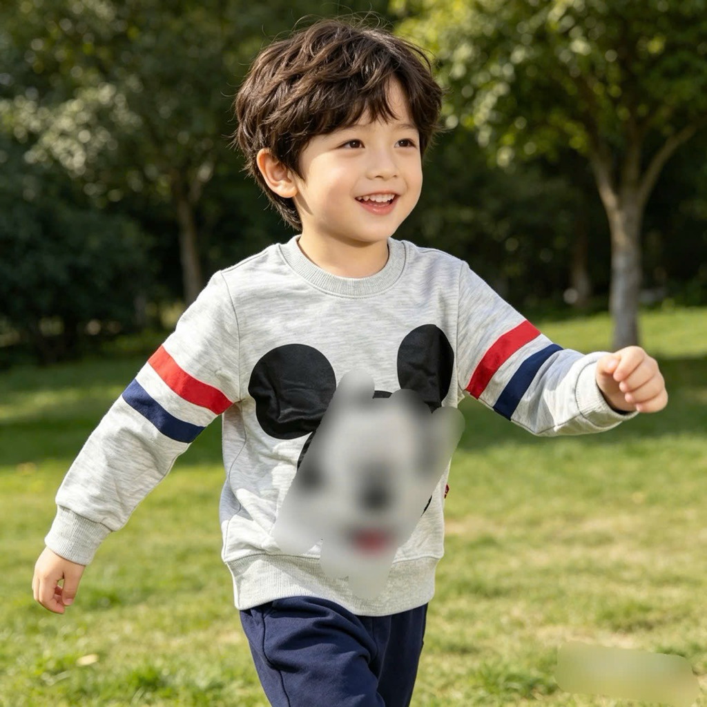 Áo Dài Tay Bé Trai Thu Đông Chất Nỉ/Thun Cao Cấp Mềm Mịn 5-7Y (17-26kg) L005 L019 L059