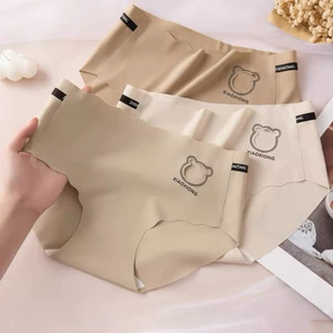 Set 10 hoặc 5 quần lót nữ đúc su mỏng nhẹ không lộ viền khắc lazer gấu cạp lưng co giãn