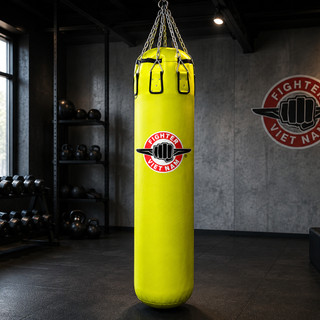 Vỏ Bao Cát Fighter Cao Cấp, đường kính 40cm, dây xích treo, dài 1.2m, 1.5m, 1.7m