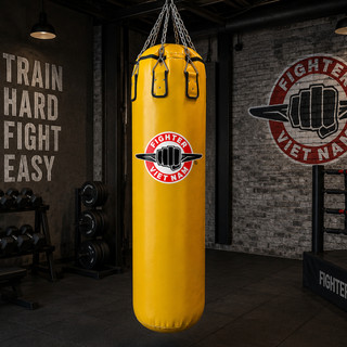 Vỏ Bao Cát Fighter Cao Cấp, đường kính 40cm, dây xích treo, dài 1.2m, 1.5m, 1.7m