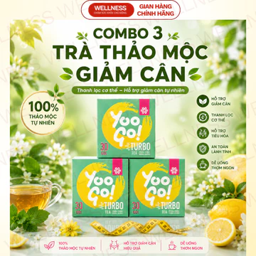 [Combo 3 hộp] Trà thải độc ruột Yoo Go Turbo Tea siberian, trà thải độc hỗ trợ giảm cân, cải thiện hệ tiêu hóa