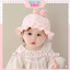 Mũ sơ sinh che nắng xinh xắn họa tiết hoạt hình dễ thương cho bé 0-6 tháng, mũ có dây rút điều chỉnh cho bé (MUG50)