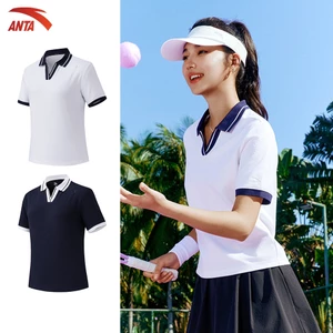 ANTA Nữ Tennis Áo Polo tay ngắn Short Sleeve Shirt Pickleball Training Badminton 1626B8115