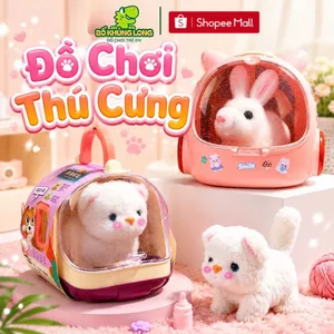Đồ Chơi Chăm Sóc Thú Cưng Cho Bé BỐ KHỦNG LONG Lồng Mèo Bông Chó Bông Bibi Biết Đi Biết Kêu Vẫy Đuôi