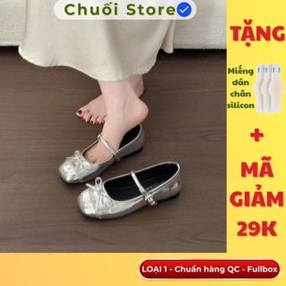 Giày bệt nữ da PU tổng hợp dệt vải đế cao su xinh xắn nhỏ nhắn nhẹ nhàng tiểu thư