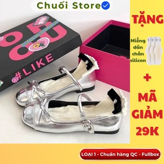 Giày bệt nữ da PU tổng hợp dệt vải đế cao su nhẹ nhàng dễ mang êm chân mềm mại