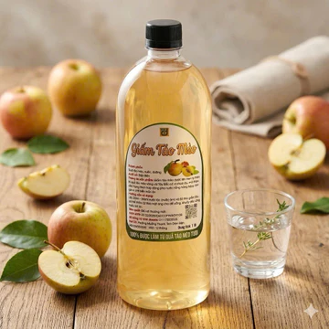 Giấm táo mèo tươi, giấm táo mèo mật ong chai 500ml, 1lít