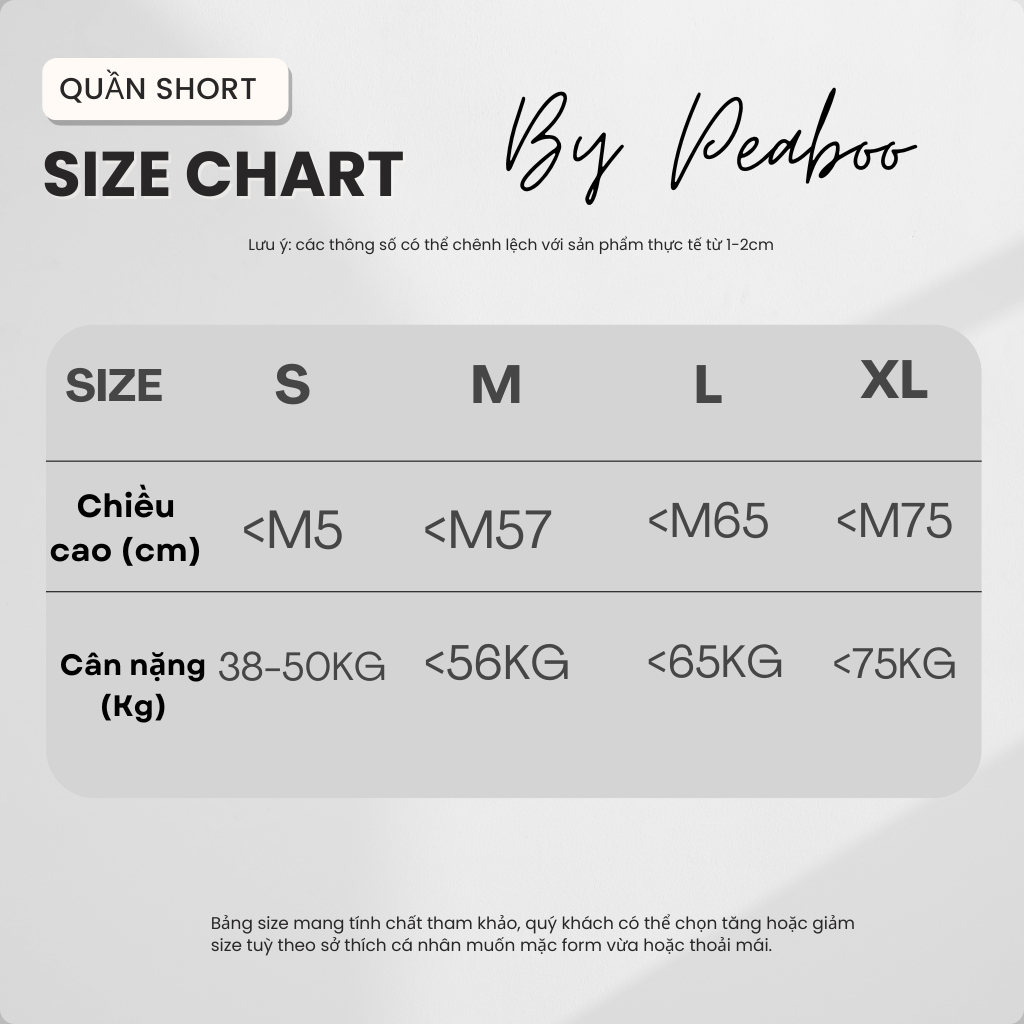 Quần Đùi Nữ, Quần Short By PEABOO Mã BST02 Luckyday Chất Cotton Thoáng Mát Dòng Cạp Chun Có Túi và Dây Thắt Năng Động | BigBuy360 - bigbuy360.vn